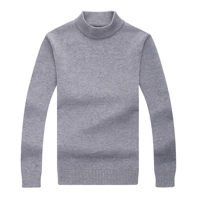 Men's sweater 100% pure wool knitted pullover autumn and winter thickened cashmere sweater casual knitted loose men's tops