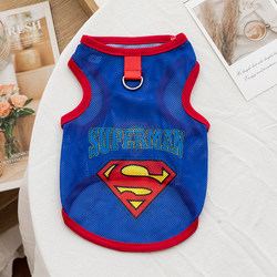 Summer Thin Dog Clothes with Traction Straps, Large Mesh Vest, Pet Vest for Bichon, Teddy, Small Dogs, and Cats