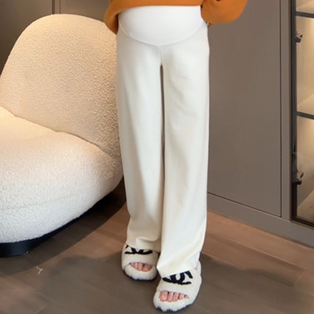 Nana’s pregnancy wearing wide -leg pants to hold belly pants
