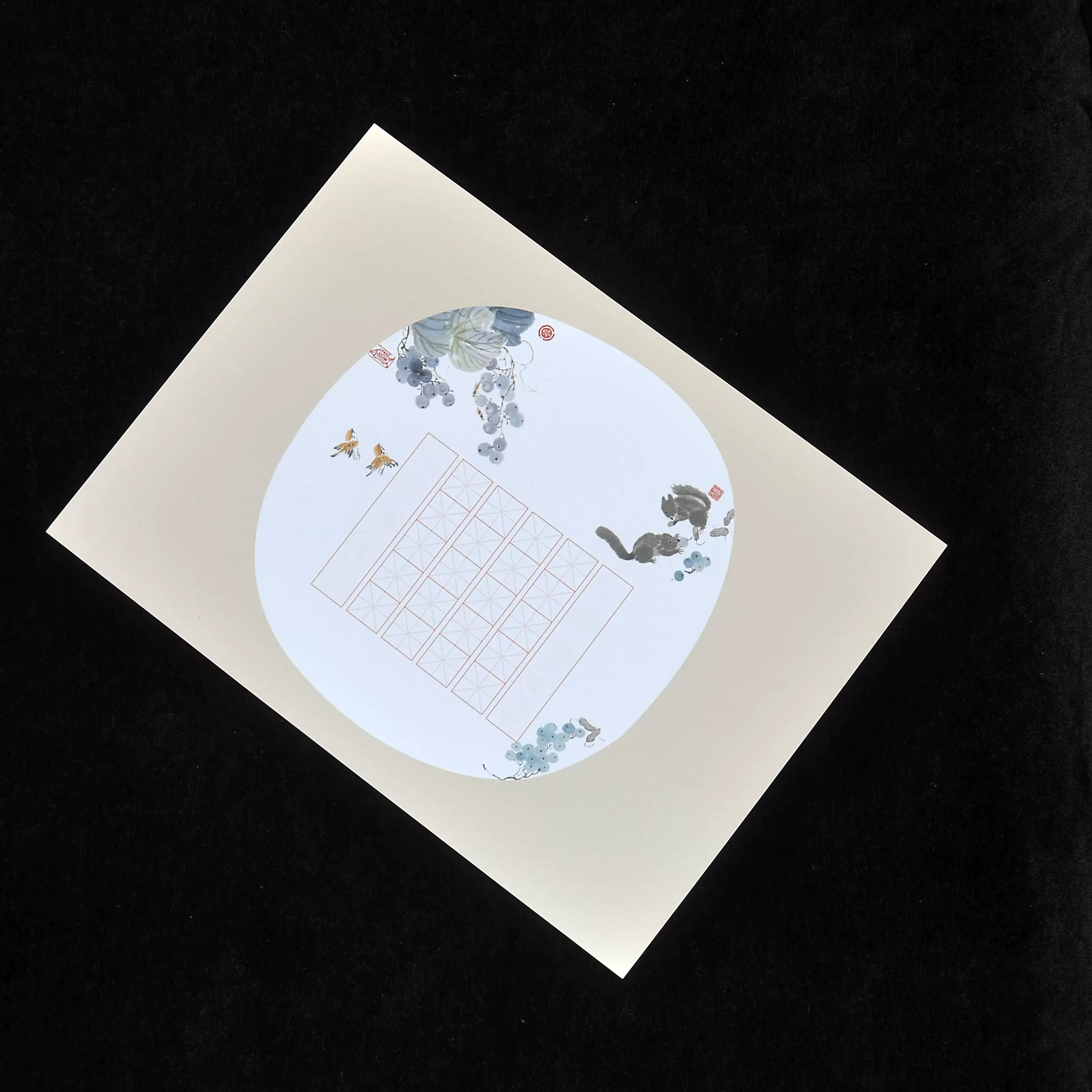 硬笔书法练习用纸作品纸a4比赛专用纸米字格中国风小学生书写古诗