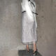 French niche 2023 Autumn and Winter Light Luxury Sequin Tulle Slit Skirt Mid-length Banquet Straight Skirt Skirt
