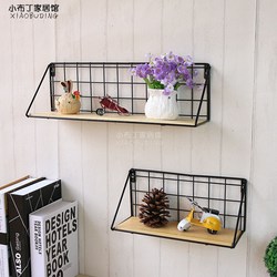 ins Grid Simple Dormitory Storage Rack Wooden Partition Wall Storage Shelf Creative Wall-Mounted Decorative Organizer