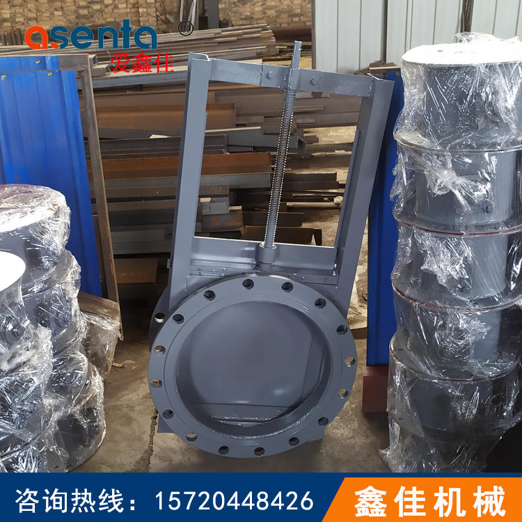 水泥仓碳钢硬密封闸板门 DN300手动圆形插板阀 除尘物料控制阀门-淘宝网