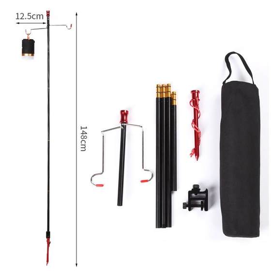 
Outdoor camping light pole folding pole camping portable bracket folding clip table desktop night market street stall light pole