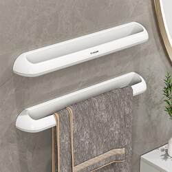 Towel Rack Bathroom No-Drill Storage Rack Bath Towel Holder Suction Cup Single Rod Light Luxury Hanging Rod Toilet Hanger