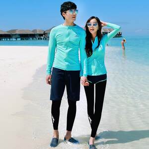 
Shark Bart split diving suit quick-drying sun protection jellyfish suit men and women long-sleeved swimsuit surfing suit couple suits