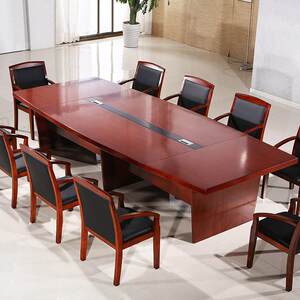 
Beijing conference paint conference table and chair combination multi-person conference room wooden negotiation table office furniture table meeting table