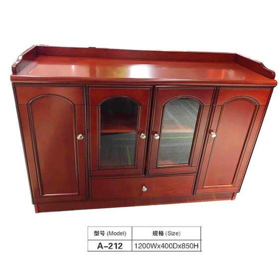 
Office cabinet low cabinet Chinese style locker wood veneer floor cabinet tea cabinet sideboard office furniture