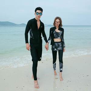 
Diving suits for women, jellyfish suits, slim snorkeling long-sleeved swimsuits, split suits, couples surfing suits, men's swimsuits, Korea