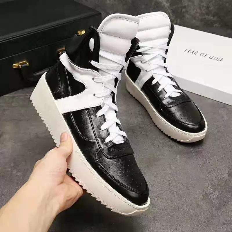 Fear of God FOG主线第五季鞋高街男士高帮靴子真皮休闲运动板鞋- Taobao