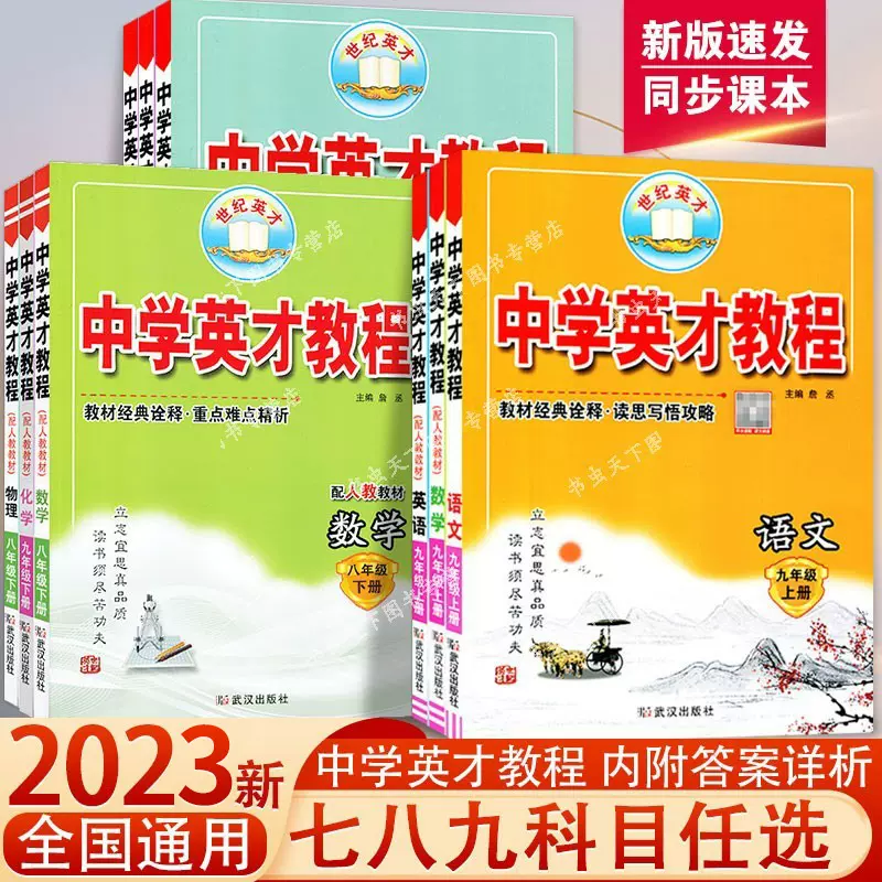 2023新版初中中学英才教程数学7七8年八9九级上下册RJ中学教辅同步练习 