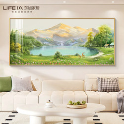 Rizhao Jinshan Living Room Decorative Painting, Treasure Bowl Landscape Painting, Sofa Background Wall Hanging Painting, Western Wall Mural, 2025 New Model