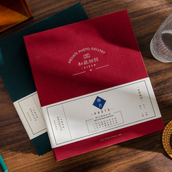 Qingheji Private Collection Photo Album Large Capacity Family Memory Album Self-Adhesive Laminated Photo Album Vintage DIY Storage Photo Album