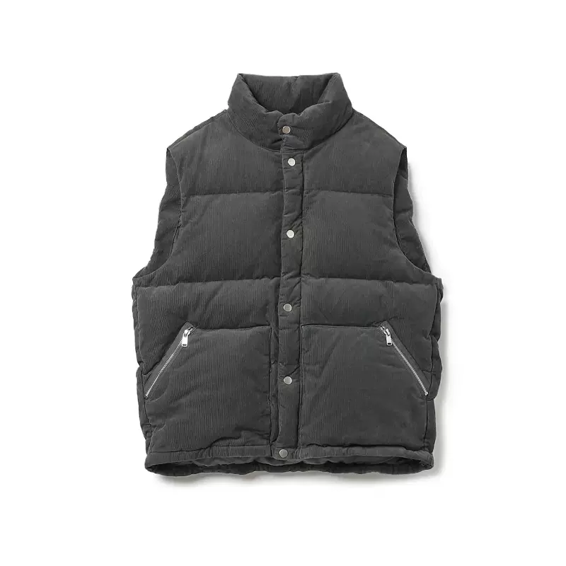 極美品 Goldwin0 24AW 3D Down Light Vest L Teton Leather Down Vest | Buffalo Jackson - Whiskey Brown