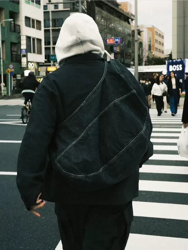 COOTIE DENIM SLING BAG 24SS 单宁布牛仔水洗复古单肩斜挎饺子