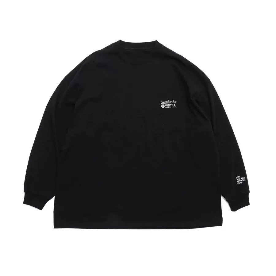 FreshService VIBTEX L/S CREW NECK TEE 23SS 抗菌刺繡長袖T恤-Taobao