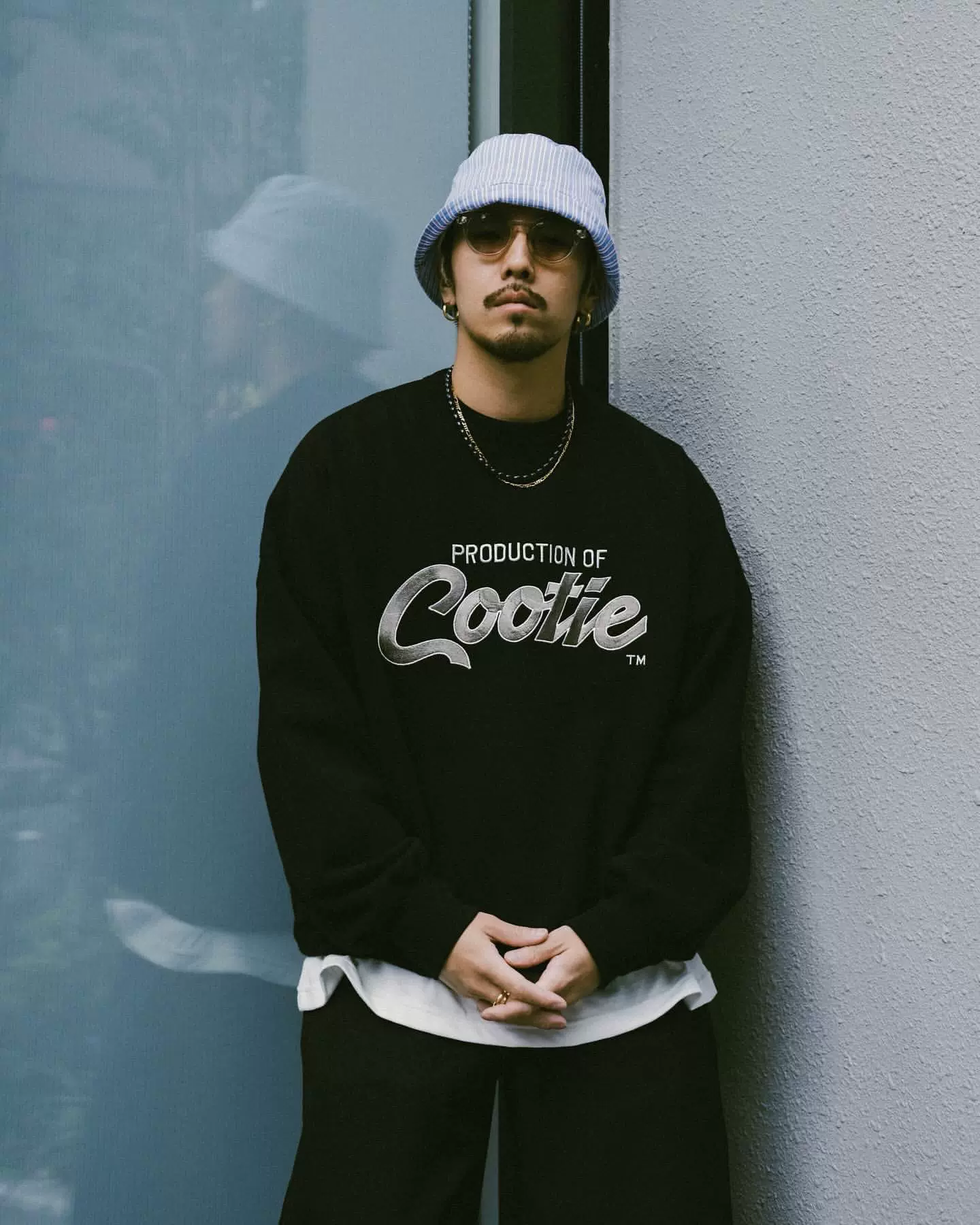 COOTIE EMBROIDERY SWEAT CREW 23AW 刺绣加绒重磅宽松圆领卫衣-Taobao