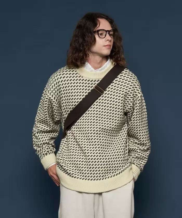 L.L.Bean WayneWashableSweaterBirds Eye23AW圆领套头针织衫毛衣-Taobao