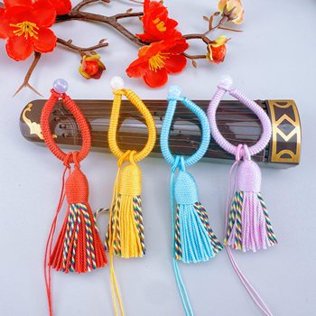Tibetan tassel handmade key bag pendant