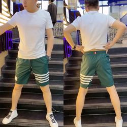 Trendy brand quick-drying ice silk shorts beach shorts for men