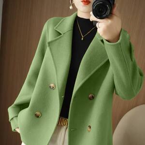 
Women's 2024 autumn and winter new hot small short suit fashionable large size fat mm wool coat