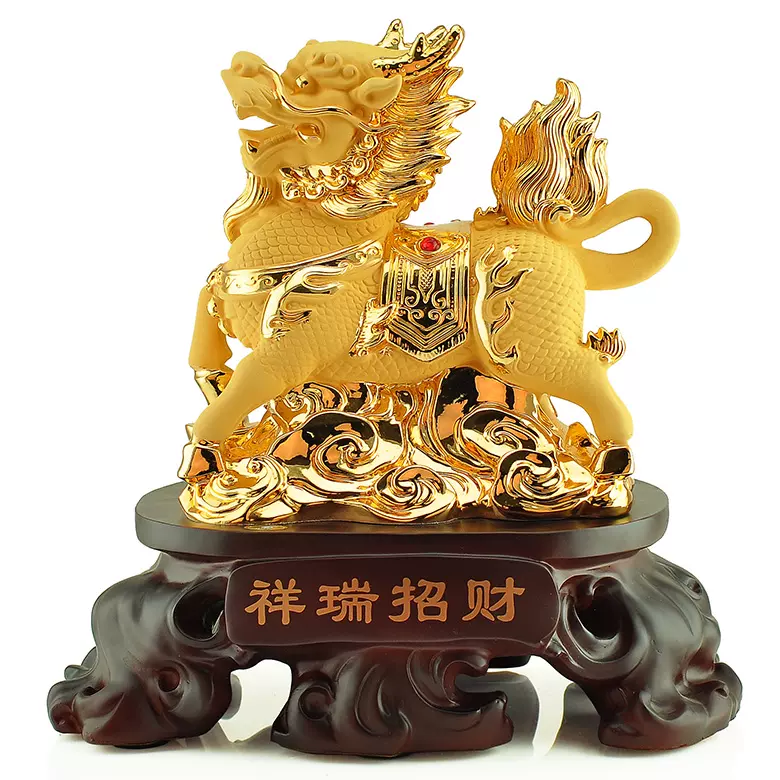 売れ筋ランキングも QiLin 銅 財 祥瑞麒麟财富麒麟招财麒麟纯铜袖珍