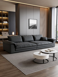 Italian minimalist technology fabric living room sofa small apartment simple modern light luxury apartment straight row home three-seater