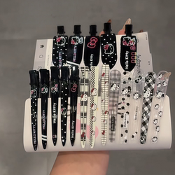 Dark Style Sweet and Cool Hair Clip Set, 18-Piece Set, Cute Hello Kitty Bobby Pins, Traceless Clips, Bangs Clips, Side Clips
