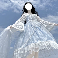 Оригинальное дизайнерское платье, юбка, летняя одежда, стиль Лолита, в цветочек, Lolita Jsk