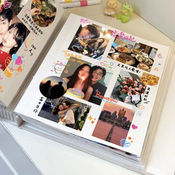 Laminated Photo Album DIY Self-Adhesive Photo Storage Family Baby Couple 5-Inch 6-Inch 7-Inch Polaroid Photo Album