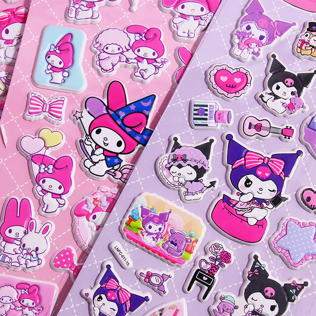 Kulomi Melody three-dimensional foam stickers children cartoon bubble stickers girls kindergarten baby reward stickers