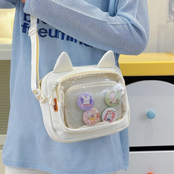 Japanese Style ins Girly Small Bag Versatile Fresh Crossbody Bag Cute Transparent Phone Bag for Women