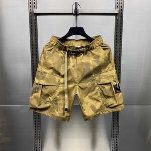 
New American loose dirty shorts handsome wear-resistant 2025 retro men's thin casual summer camouflage five-point pants