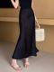 Apricot French acetic acid satin skirt for women in spring and summer new high-waisted hip fishtail skirt long skirt high-quality look slim