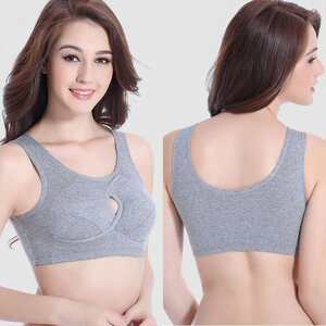 Pure cotton thin steel rim motion vest bray -type shockproof adjustment, breathable casual comfortable women's underwear