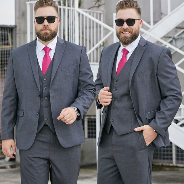 Large -size suit men's suits plus fat and increase the fat man's business ownership gray suit jacket wedding dress four seasons
