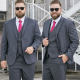 Large -size suit men's suits plus fat and increase the fat man's business ownership gray suit jacket wedding dress four seasons
