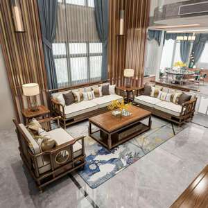 
定制禅意宋式美学2026新款白蜡木黑胡桃酒店住宅家具设计师同款
