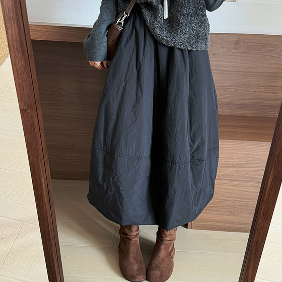 
2025 winter new Korean style warm simple style all-match skirt for small people to reduce their age.