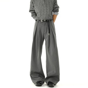 
Wukong has available trendy brand American high-end straight-leg drape trousers for men's street loose and versatile wide-leg casual trousers.