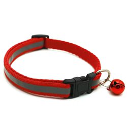 Pet Reflective Collar, Universal Bell Collar for Cats and Dogs, Adjustable Neck Collar, Anti-Lost Small Reflective Neck Collar Decoration