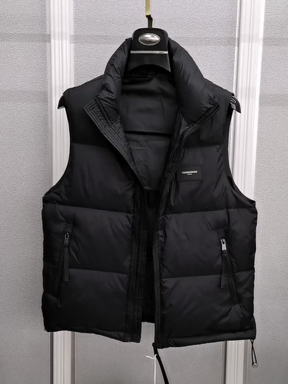 Spring men's workwear down cotton vest 26 simple solid color temperament vest warm youth internet celebrity same style waistcoat