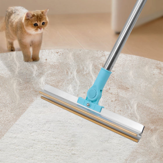 
Long handle pet scraper hair removal supplies cat and dog hair cleaner carpet scraper large stainless steel hair remover