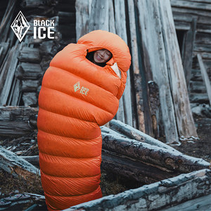 Black Ice B series B700/B1000 Mumini duck down sleeping bag outdoor adult cold prevention and warm down sleeping bag
