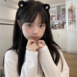 Cute Plush Ear Hair Clip with Side Bangs, Small Claw Clip for Women, Autumn and Winter Small Animal Hairpin