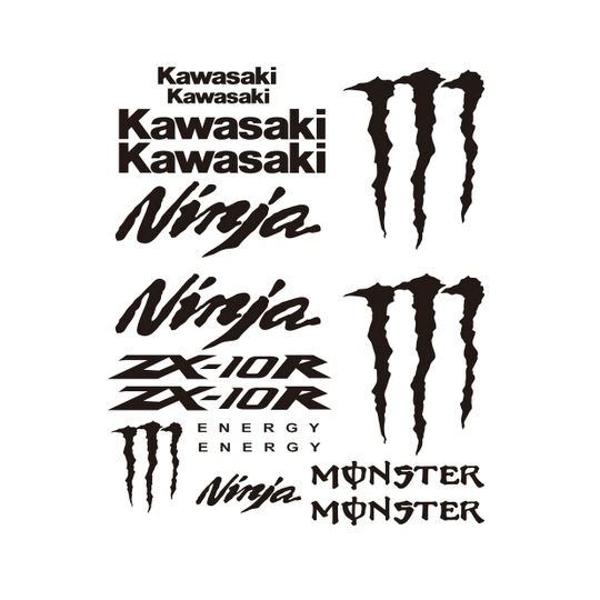カワサキZX10R/ZX-10Rステッカーデカール - フルカーボディキット