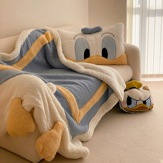 Autumn and winter warm, thick furry 230g high grams of lambskin casual blanket blanket velvet blanket household blanket bedding
