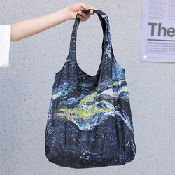 New Foldable Portable Ultra-Light Eco-Friendly Shopping Bag, Unisex Nylon Storage Shoulder Tote Outdoor Skin Bag