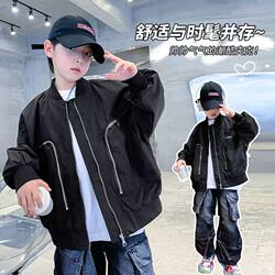Boys' Spring Jacket 2025 New Spring and Autumn Style Children's Spring Clothing Big Kids Jacket Top Sportswear Baseball Jacket Trendy