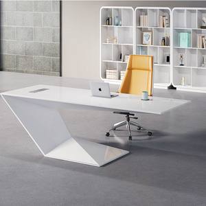 
Beauty salon medical consultation desk desk creative desk president desk modern painted white boss desk and chairs